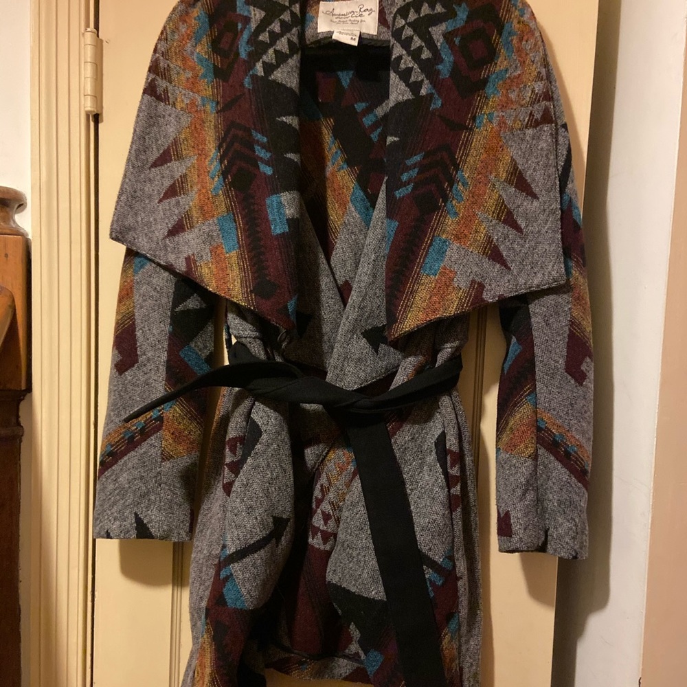 American Rag asymmetrical hem in Aztec print